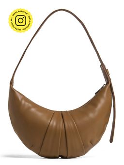 THESTO - Luna Solid-Plain Brown Shoulder Bag