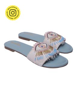 Toprico - Evil Eye Tassel Blue Flats