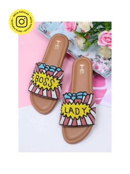 Toprico - Boss Lady Beads Embroidered Tan Flat