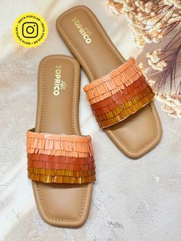 Toprico - Pixie Pastels Beads Embroidered Tan Flats