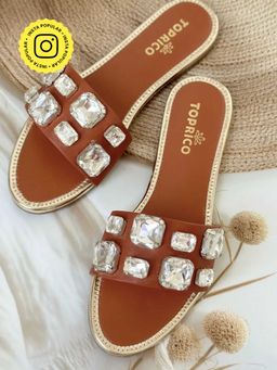 Toprico - Crystal Bling Tan Flats