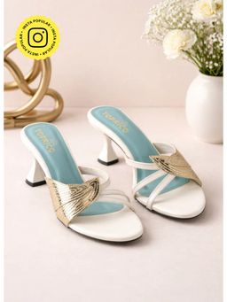 Toprico - White Petal Sandal Heels