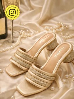 Toprico - Gold Aura Sandal Heels