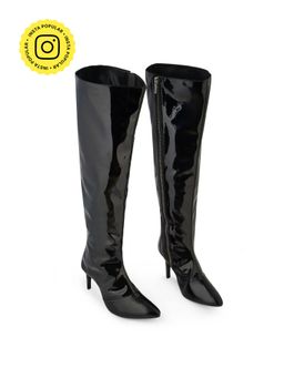 Zori World - Blaque-solid Black Over The Knee Boots