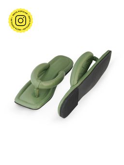 Zori World - Cloud Green -solid Green Cushioned Flats