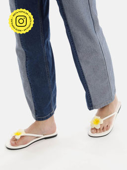 Zori World - Bali - Floral White Flats