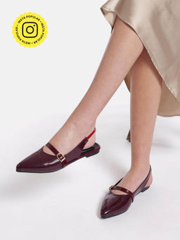 Zori World - Pam - Pointed Toe Wine Sandal