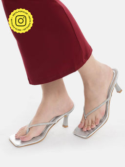 Zori World - Women Silver STARDUST Stilettos Heels