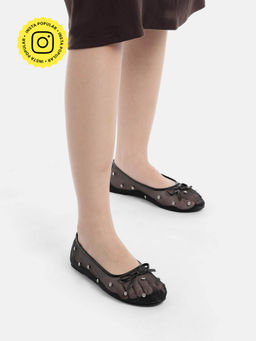 Zori World - Serene - Black Rhinestone Ballerina