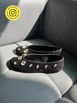 Zori World - Diamond Black Embellished Ballerina