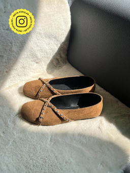 Zori World - New York Camel Brown Ballerina