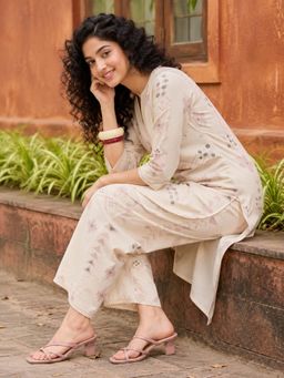 Shaily - Pink Printed Pure Flex Cotton Kurta with Pant