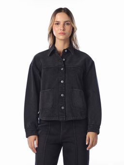 ONLY - Women Solid Regular Fit Black Jacket
