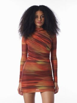 ONLY - Women Abstract Print Bodycon Multicolor Dress