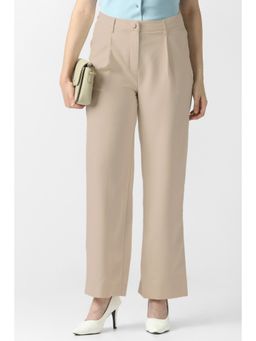 Van Heusen - Women Beige Solid Party Trousers
