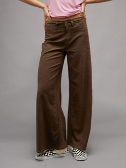 American Eagle - Women Brown AE Stretch High-Waisted Mariner Jeans