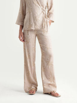 RAREISM - Floral Print Beige Women Pant