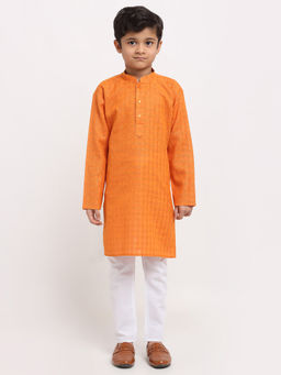 Kraft India - Boys Orange Cotton Kurta