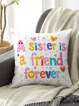 Indigifts - Sister Like You Cushion Cover with Filler - Gift for Sister (12x12 inches)