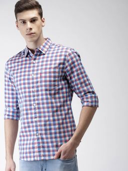 Levi's - Men Pink Blue Slim Fit Casual Shirt