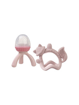 b.box - Pink Solid Silicone Feeder with Teether
