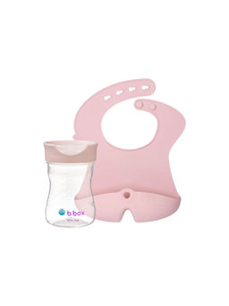 b.box - Pink Solid Plastic Cup with Bib