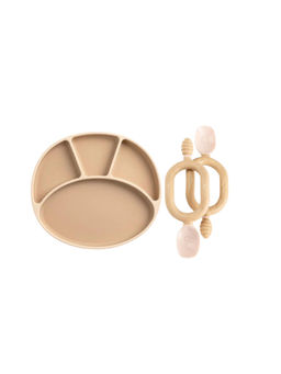 Bibado - Brown Solid Silicone Plate with Dippit