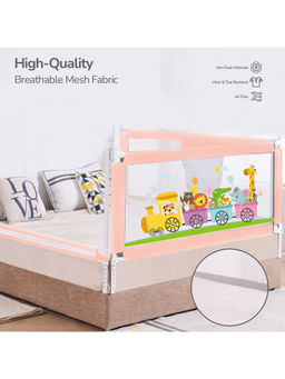 R for Rabbit - Pink Printed Blended Fabric Bed Rail
