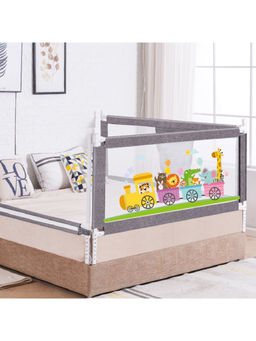 R for Rabbit - Grey Printed Blended Fabric Bed Rail