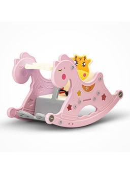 BAYBEE - Pink Solid Plastic Rocking Chair
