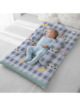 StarAndDaisy - Grey Printed Cotton Mattress, with Pillows and Head Pillow