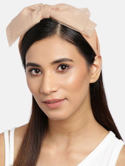 Blueberry - Beige Net Fabric Knot Hair Band