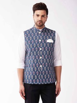 Vastramay - Men's Grey Cotton Nehru Jacket