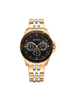 Titan - 95186Km02 Purple Acetate Black Dial Analog Watch for Women
