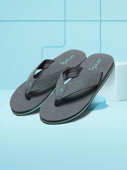 one8 - Mens Grey Lightweight Anti-Skid Sole Flipflops