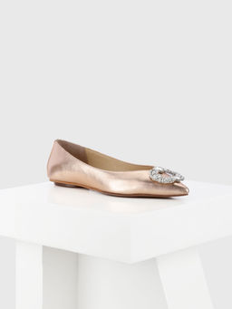 Oroh - Catania Rose Gold Ballerinas