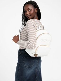 Guess - White Solid Onora Backpack