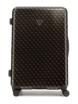 Guess - Brown Printed Jesco 28 In 8-Wheeler Trolley Bag