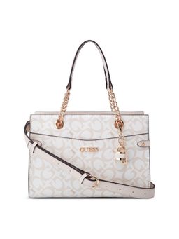 Guess - Stone Monogram Castalia Satchel Bag With Detachable Strap