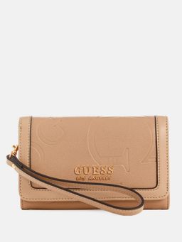 Guess - Taupe Embossed Easthampton Phone Organizer Wallet