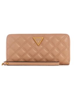 Guess - Beige Quilted Gully Zip Around Wallet