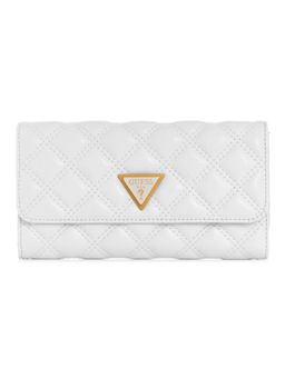 Guess - White Quilted Gully Multi Trifold Clutch
