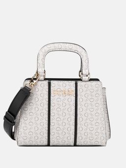 Guess - Cement Monogram Radleigh Mini Satchel Bag With Detachable Strap