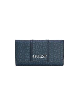 Guess - Navy Blue Monogram Radleigh Slim Clutch