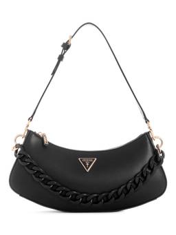 Guess - Black Solid Corina Top Zip Handbag