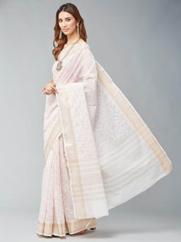 Fabindia - Natural Cotton Printed Saree without Blouse
