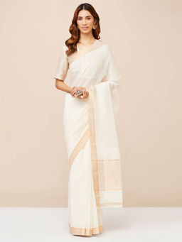 Fabindia - Natural Cotton Saree without Blouse