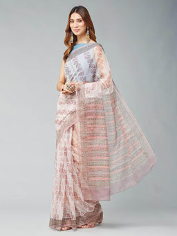 Fabindia - Natural Cotton Silk Woven Saree without Blouse