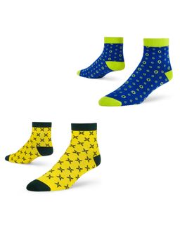 Dynamocks - Men and Women Ankle Length Socks - Free Size - Pack of 2 Pairs