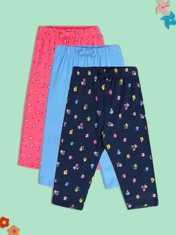 MINI KLUB - New Born and Baby Girls Multi Knit Trousers (Pack of 3)